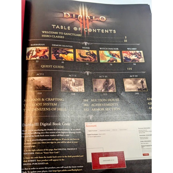 Diablo III 3 by Brady Games Staff 2012 Hardcover Limited Edition Strategy Guide - Picture 3 of 6